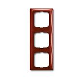 Рамка для розеток и выключателей 3 поста Basic55 foyer-red/фойе-красный 1725-0-1517 2CKA001725A1518 ABB