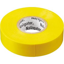 Изолента ПВХ желтая 19х20м Navigator 71 112 NIT-A19-20/Y