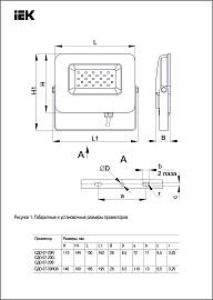 Прожектор LED СДО 07-20G green IP65 серый IEK