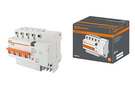 Выключатель автоматический дифференциального тока АВДТ 25А 4П четырехполюсный характеристика C 30мА АД-4 SQ0221-0007 TDM