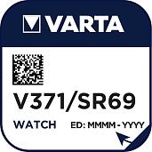 Элемент питания V371 (SR920SW, SR69, G6) д/часов (00371 101 111) батарейка оксид-серебряная 371101111 VARTA