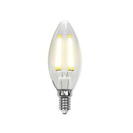 Лампа светодиодная 6 Вт E14 C35 4000К 500Лм прозрачная 200-250В свеча SKY (LED-C35-6W/NW/E14/CL PLS02WH) UL-00001373 Uniel