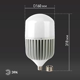 Лампа светодиодная 100 Вт E27/E40 T160 4000К 8000Лм матовая 170-265В цилиндр ( LED POWER T160-100W-4000-E27/E40 ) Б0032089 ЭРА