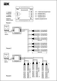 Контроллер с ПДУ радио (черный) MONO 3 канала 12В, 6А, 216Вт IEK LSC1-MONO-216-RF-20-12-B IEK