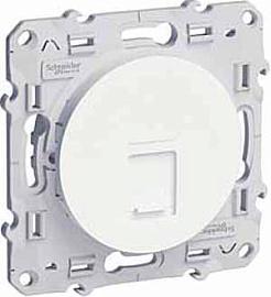 Розетка Odace скрытой установки RJ45 компьютерная 5 UTP infr белый S52R471 Schneider Electric