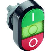 Кнопка управления двойная MPD2-11G (зеленая/красная) зеленая линза с текстом (I/O) 1SFA611131R1102 ABB