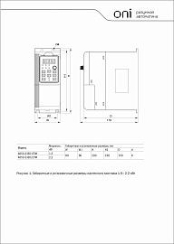 Преобразователь частоты A650 380В 3Ф 2,2кВт 5,5А M A650-33E022TM ONI