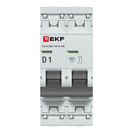 Выключатель автоматический 1А 2П двухполюсный характеристика D  6кА ВА 47-63N M636201D EKF PROxima