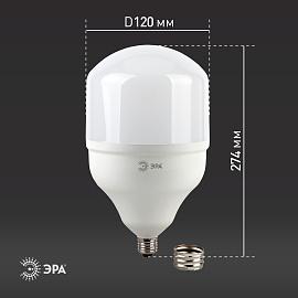 Лампа светодиодная 65 Вт E27 T160 4000К 5200Лм матовая 175-265В колокол ( LED POWER T160-65W-4000-E27/E40 ) Б0027923 ЭРА