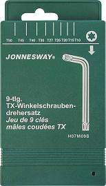 Комплект угловых ключей "TORX" JonnesWay H07M09S