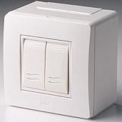 Коробка универсальная для миниканалов с двумя выключателями белая 10001 DKC