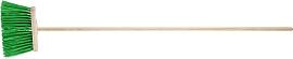 Щетка-метла EURO с деревянной рукояткой 130 см, жесткая пластиковая щетина, ширина рабочей части 25 см GRINDA 39270