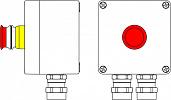 Взрывозащищенный корпус из алюминия 120x120x90мм (1Ex d e IIC T6 Gb X / Ex tb IIIB T80°C Db X / IP66) Температурный режим Т640°C Количество элементов управления:Контактный блок 1NC/1NO + Аварийная кнопка P3E Красная 1 шт. Количество клемм:ВводыСторонаC:Вз