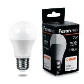 Лампа светодиодная   15Вт E27 A60 4000К 1260Лм матовая 230В Груша LED OSRAM 38036 Feron Pro