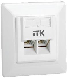 ITK Внутренняя инф. розетка RJ45 кат. 6 UTP 2 порта