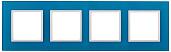 Рамка для розеток и выключателей ЭРА Elegance 4 поста голубой 14-5104-28 Б0034536 ЭРА