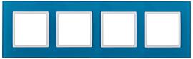 Рамка для розеток и выключателей ЭРА Elegance 4 поста голубой 14-5104-28 Б0034536 ЭРА