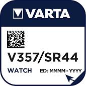Элемент питания V357 (SR44W, SR1154, G13) д/часов (00357 101 111) батарейка оксид-серебряная 357101111 VARTA