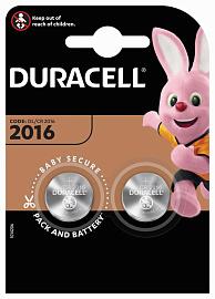 Батарейка (элемент питания) CR2016 3V BL2  Б0037271 Duracell