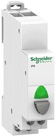 Кнопка управления iPB с зеленым индикатором 1НО 110/230VAC серая A9E18036 Schneider Electric