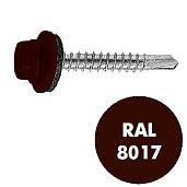 Саморез кровельный RAL-8017 коричневый. 4,8х51 (4,8*50)