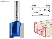 ЗУБР 22x22мм, хвостовик 8мм, фреза пазовая прямая, 28753-22-22, серия Профессионал