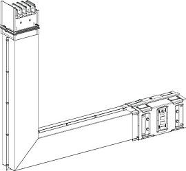 Секция угловая вертикальная неравнобокая 1000А KSA1000DLE4B Schneider Electric