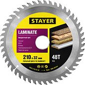 Пильный диск "Laminate line" для ламината, 210x32, 48Т,  STAYER 3684-210-32-48