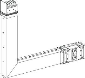 Секция угловая вертикальная неравнобокая 400А KSA400DLE4A Schneider Electric