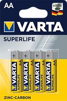 Элемент питания R6 (AA) SuperLife 1.5В бл/4 (2006 101 414) батарейка солевая 2006101414 VARTA