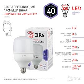 Лампа светодиодная 40 Вт E27 T120 6500К 3200Лм матовая 175-265В колокол ( LED POWER T120-40W-6500-E27 ) Б0027006 ЭРА