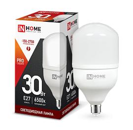 Лампа светодиодная 30 Вт E27 HP 6500К 2700Лм матовая 230В трубчатая LED-HP-PRO 4690612031088 IN HOME