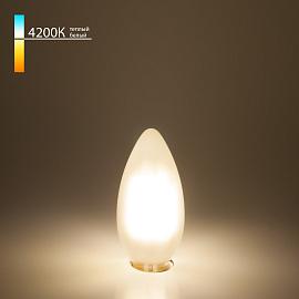 Лампа светодиодная 9 Вт филаментная "Свеча" C35 4200K E14 BLE1427 a050133 Elektrostandard