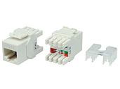 Hyperline KJ8-8P8C-C5e-180-WH Вставка Keystone Jack RJ-45(8P8C), категория 5e, тип 180 градусов, белая