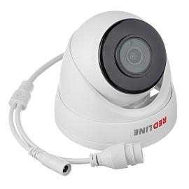 Камера видеонаблюдения (видеокамера наблюдения) IP уличная купольная антивандальная 2Мп, объектив 2,8 мм (103°) F1.0, POE, звук RedLine RL-IP22P-S.eco