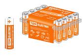Батарейка (элемент питания) LR6 AA Alkaline 1,5V BOX-24 SQ1702-0035 TDM