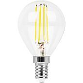 Лампа светодиодная 9 Вт E14 G45 2700К 840Лм прозрачный 230В шар малый белый теплый 38001 Feron