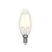Лампа светодиодная 6 Вт E14 C35 3000К 500Лм прозрачная 200-250В свеча SKY (LED-C35-6W/WW/E14/FR PLS02WH) UL-00000305 Uniel