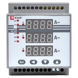 Амперметр AD-G33 цифровой на DIN трехфазный EKF
