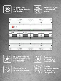 Выключатель автоматический 35А 4П четырехполюсный характеристика C 10kA ВА47-100 PROxima mcb47100-4-35C-pro EKF