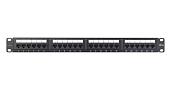 Панель Essential Line 19", 1U, 24 порта, Кат.5e, RJ45/8P8C, неэкран., черная NMC-RP24UD2-ES-1U-BK NIKOMAX