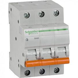 Выключатель автоматический 20А 3п трехполюсный характеристика C 4,5кА ВА63 Домовой 11224 Schneider Electric