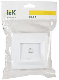 Розетка одноместная RJ45 компьютерная РК10-ВБ Cat5e белый ВЕГА (EKV15-K01-DM) IEK