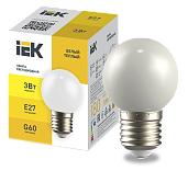 LIGHTING Лампа светодиодная декоративная G60 шар 3Вт 230В теплый белый E27 IEK