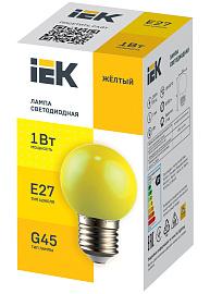 LIGHTING Лампа светодиодная декоративная G45 шар 1Вт 230В желтый E27 IEK