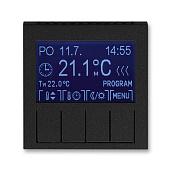 Терморегулятор (термостат) универсальный программируемый 16А антрацит / дымчатый чёрный 2CHH911031A4063 ABB