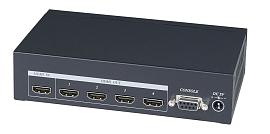 Разветвитель HDMI сигнала, 1 вход на 4 выхода, стандарт HDMI 2.0, HDCP, разрешение до 4K(60Гц), в комплекте БП 220/5В,2A(DC). Размеры (ШxВxГ): 167х40х100.5мм. HD04-4K SC&T