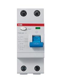 Выключатель автоматический дифференциального тока F202 100А 2П двухполюсный 100мА 2CSF202001R2900 ABB