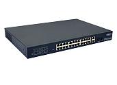 Коммутатор PoE Fast Ethernet на 24xRJ45 портов + 2xGE Combo uplink порта. SW-62422(400W) OSNOVO