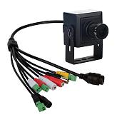 Камера видеонаблюдения (видеокамера наблюдения) IP уличная  цилиндрическая 2Мп кубик  для банкоматов, объектив 2,8 мм (85°) RedLine RL-IPATM2-S